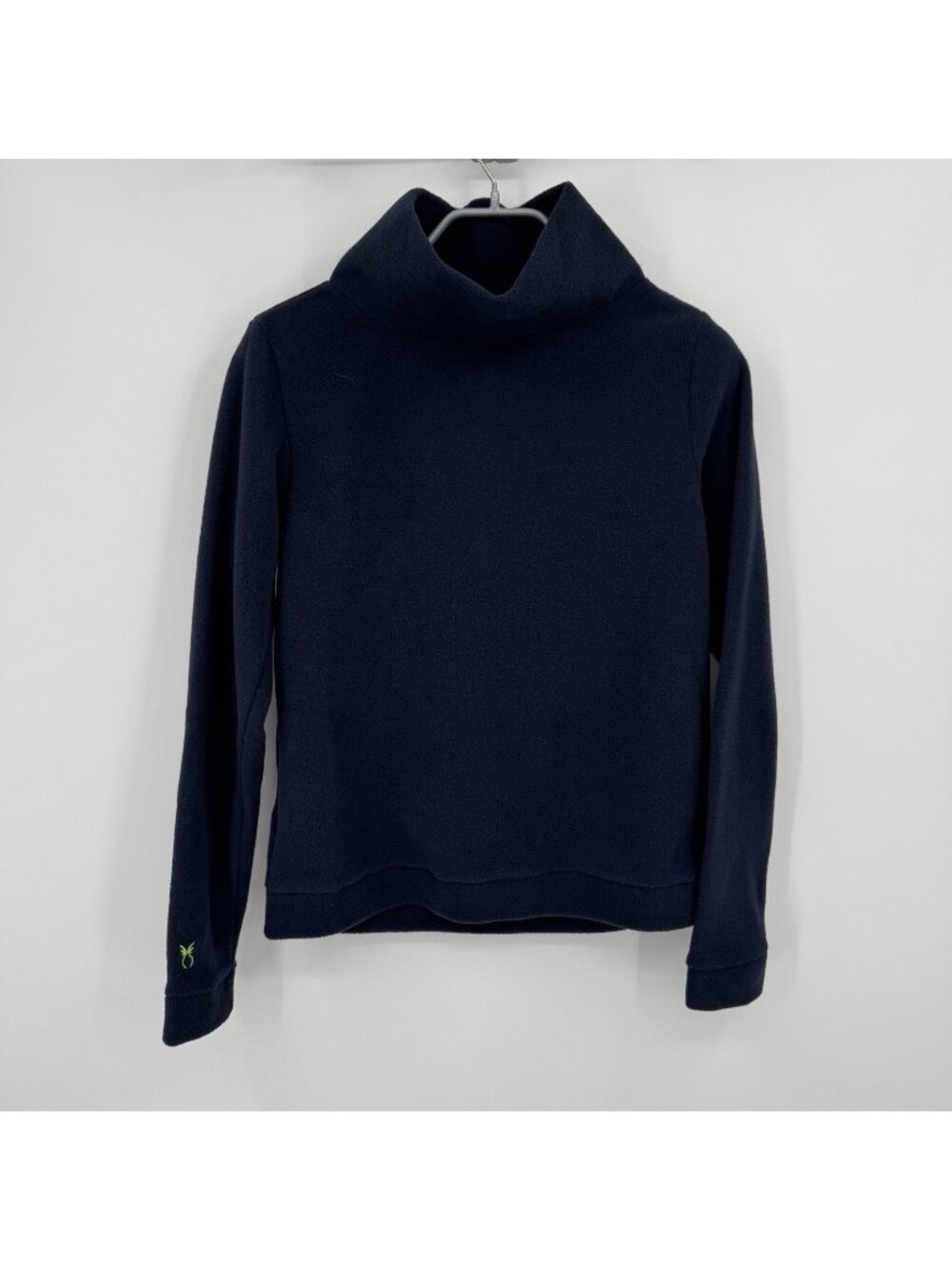 Dudley Stephens Park Slope Turtleneck Sweater Navy Vello Fleece size S Small NWT